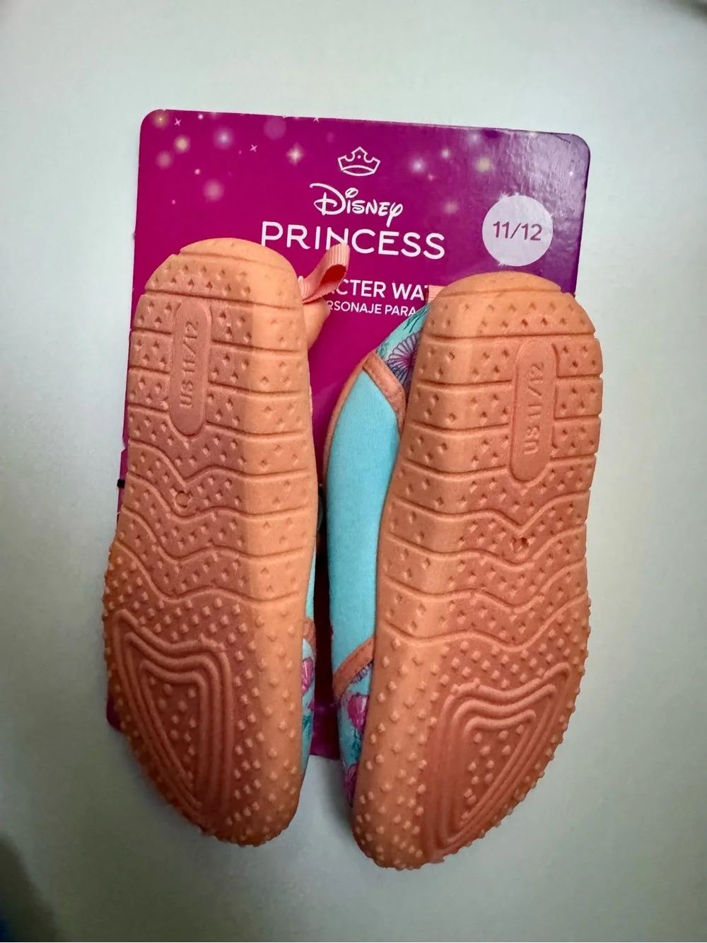 DISNEY Ariel Princess Pool Beach Swim Shoes Water Shoes Toddler Kids 11-12